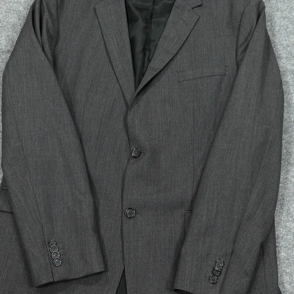 Banana Republic Suit Jacket Mens 46 Long Slim‎ Gray Wool Blazer Single-Breasted